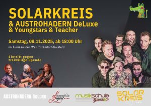 Werbeplakat für das Benefiz-Konzert der Kroki-Schule am 8. November 2025