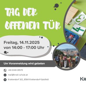 Einladung zum Tag der offenen Tür 2025 mit Daten der Veranstaltung